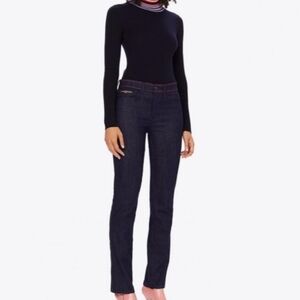 Tory Burch Laila Classic Straight Leg Statement Contrast Size 31